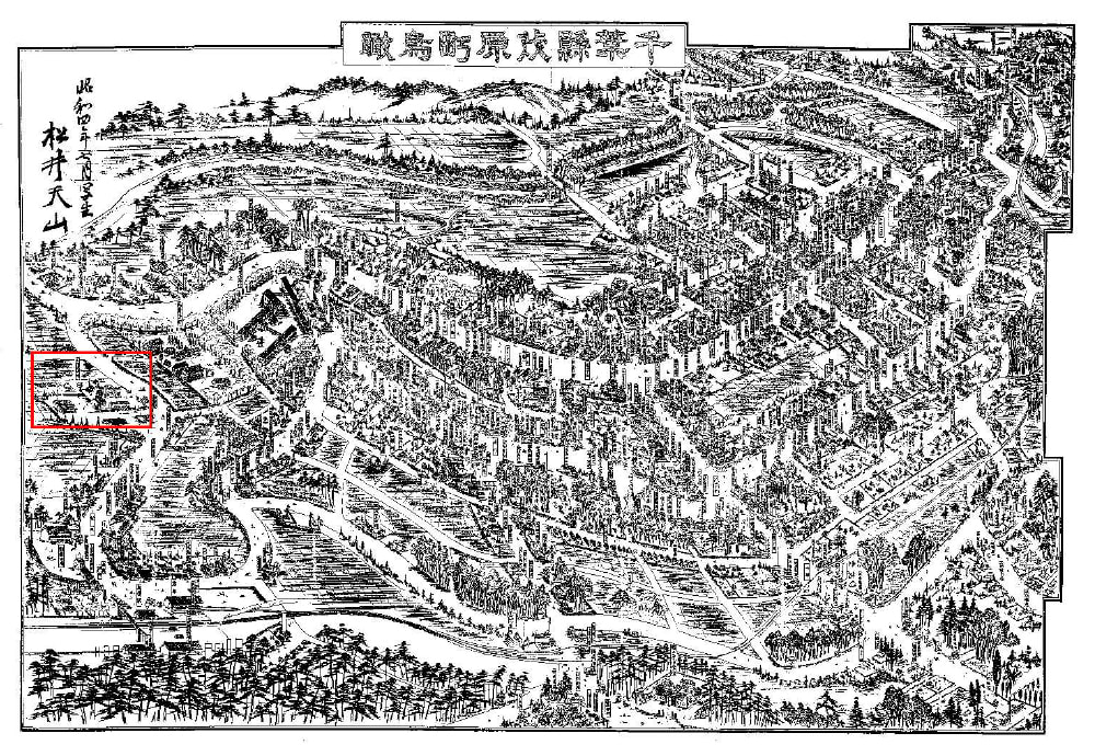 昭和4年ごろの茂原の地図
